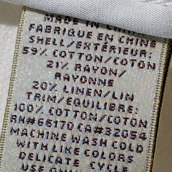 Elevenses Anthropologie Size 2 Linen Blend White Blazer Jacket Top Blouse xs - Picture 3 of 8